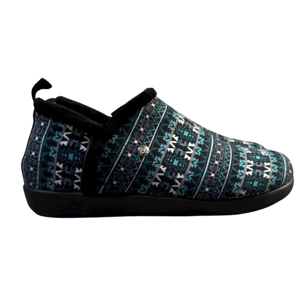 Algeria Cozee Santa Fe Teal Slippers Slip Resistant Fleece Lined Women’s 10-11